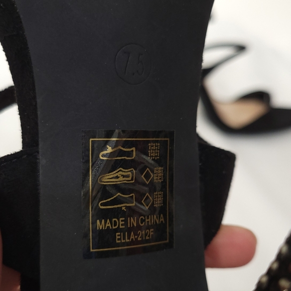 Fashion Nova Black Sequins Heel size 7.5 - Picture 10 of 10